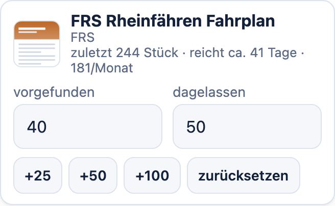 Kasten eines Flyers mit den Feldern vorgefunden und dagelassen